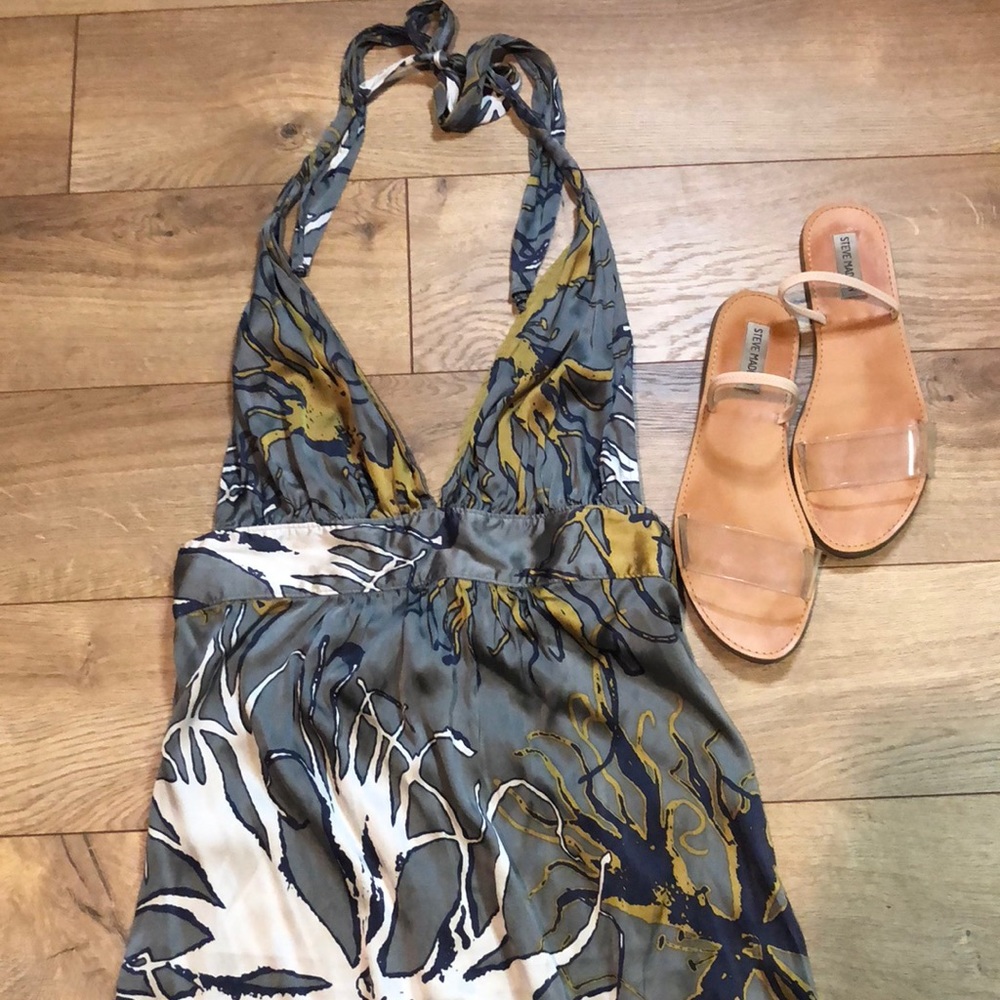 Silk Halter Maxi Dress